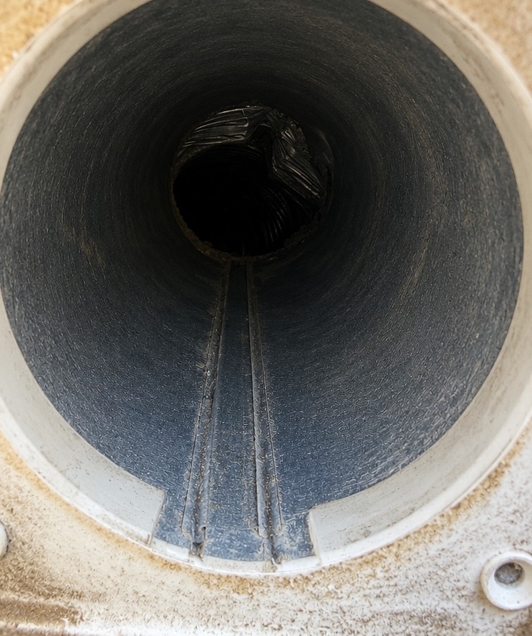 Dryer vent cleaning in Darien CT — after