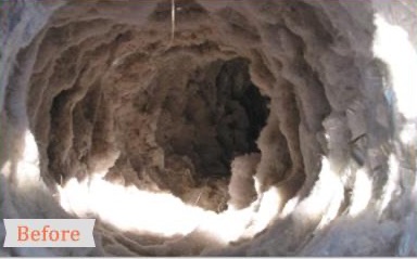 Air duct cleaning in Stamford CT — before