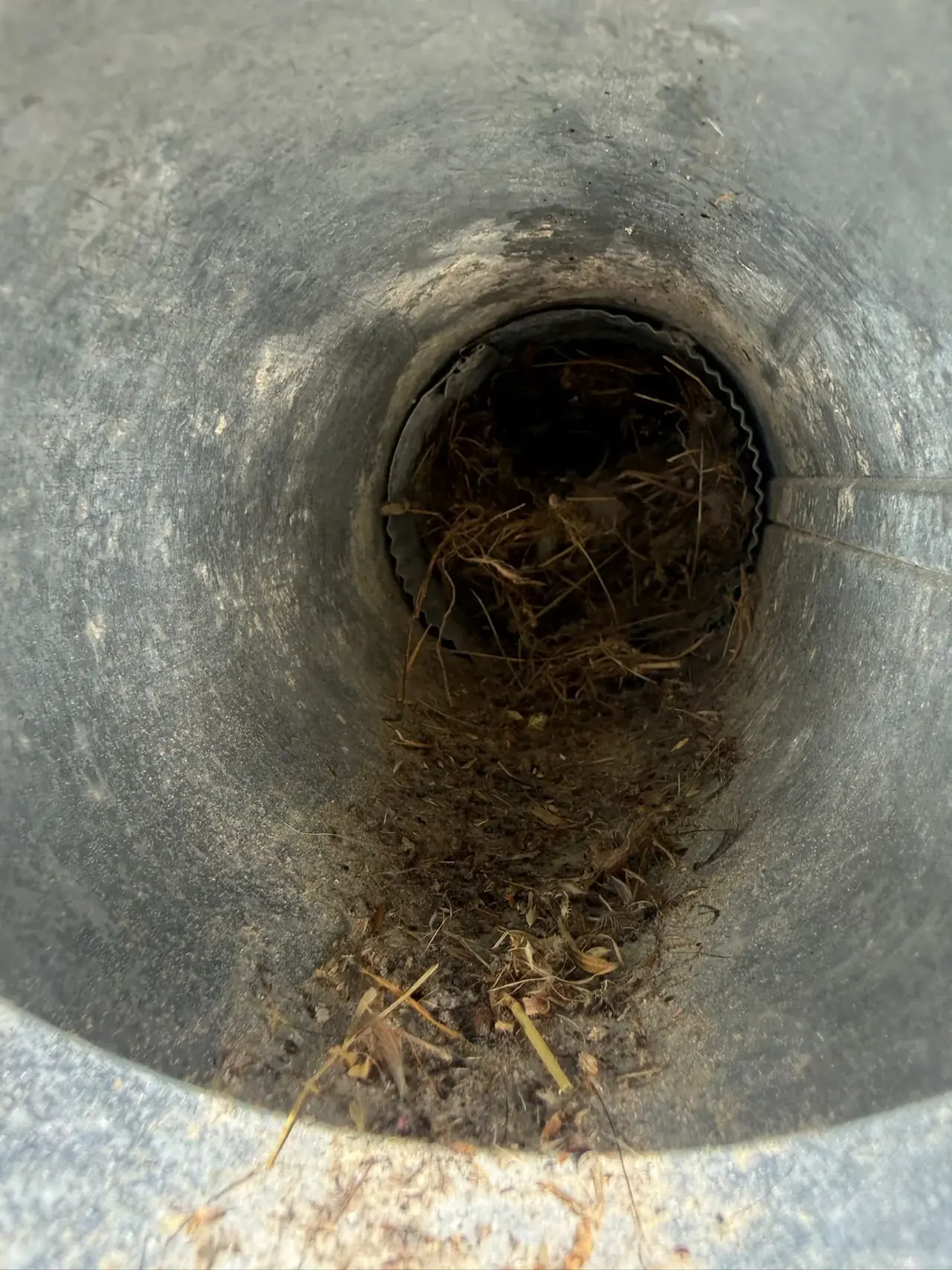 Dryer vent cleaning in Fairfield, before